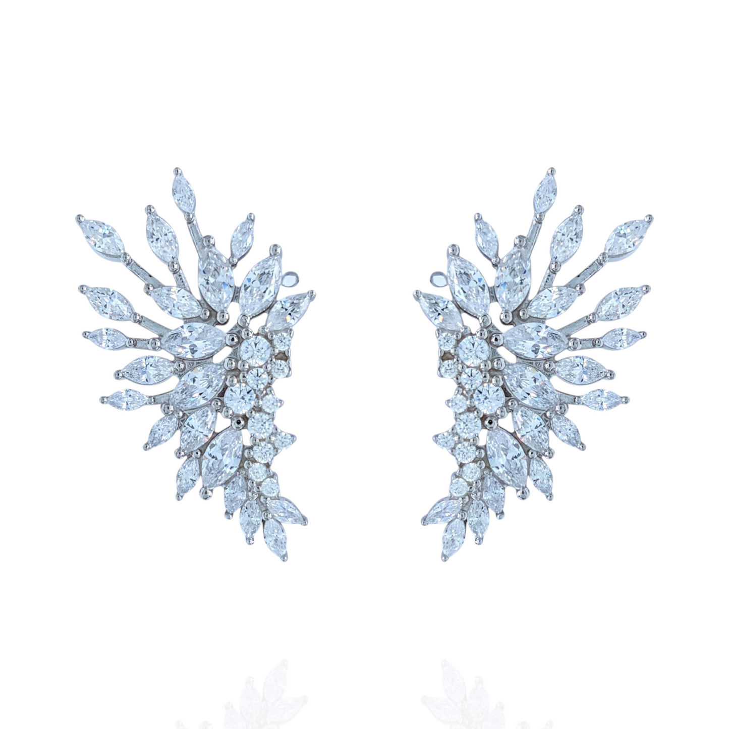 Boucles d'Oreilles Argent 925 Rhodié Oxydes de Zirconium