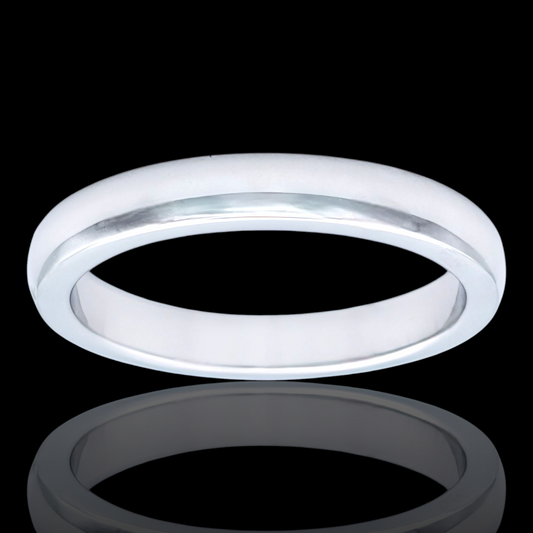 Bague alliance simple en argent 925