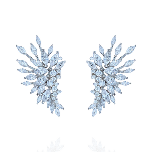 Boucles d'Oreilles Argent 925 Rhodié Oxydes de Zirconium