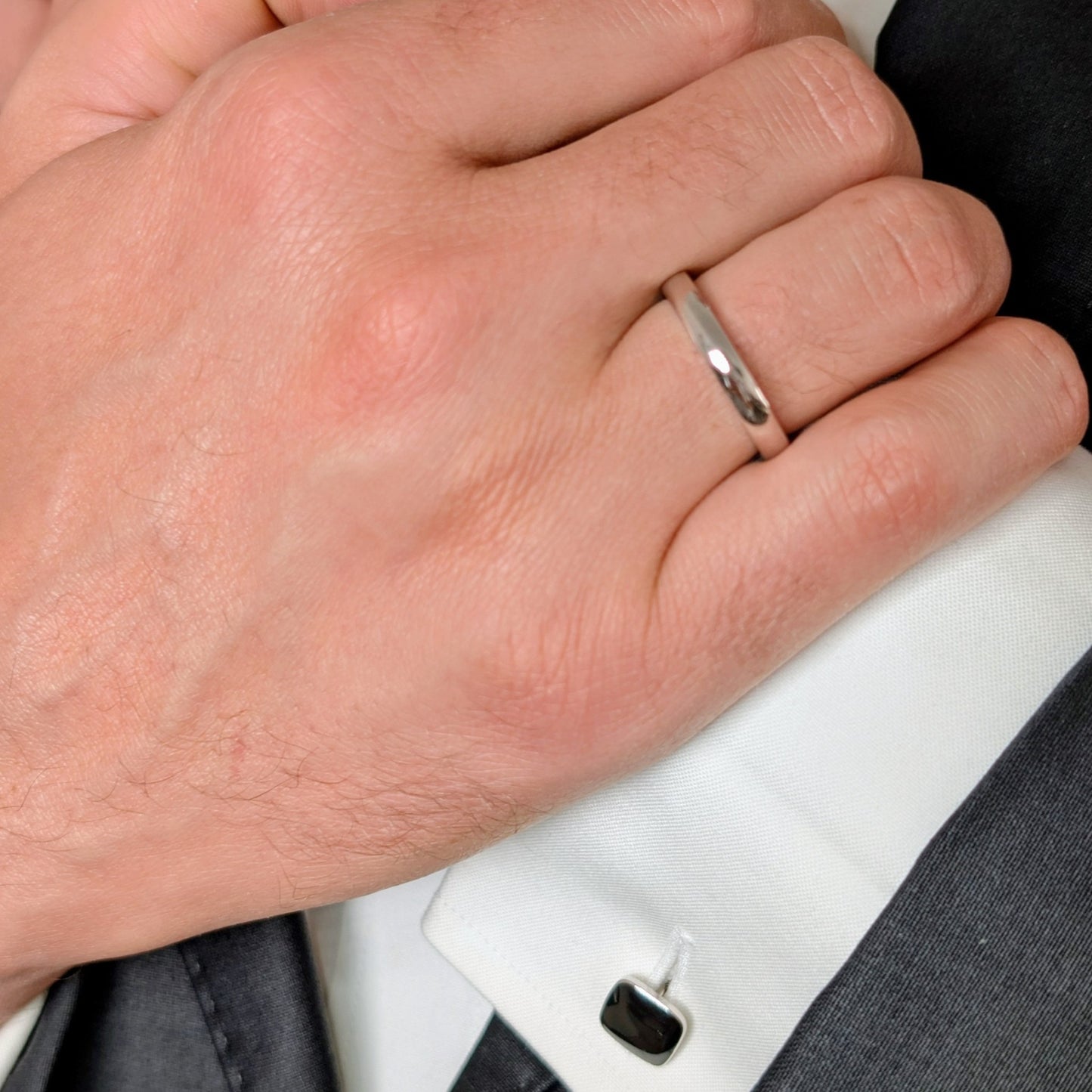 Bague alliance simple en argent 925
